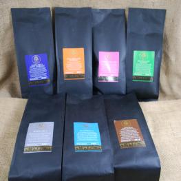 Kaffepakke med 7 forskellige varianter