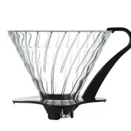 Hario dripper v60 03 i glas med sort 