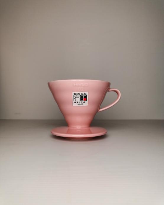 Hario V60 Dripper i rosa pink keramik