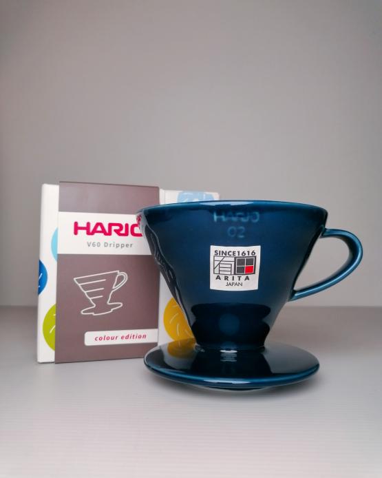 Hario V60 Dripper i mørkeblå keramik 02