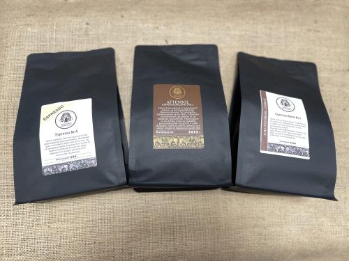 Espresso kaffepakke med tre forskellige 
blandet espresso bønner
Kaffe til SAGE barista 