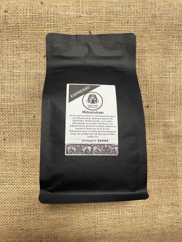 mørkristet espresso kaffebønner
mørk espresso
espresso bønner