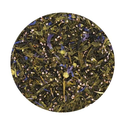 Blue notes
te med blå blomster
